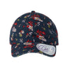 Infinity Her Women's Garment-Washed Fashion Print Cap - Infinity Her HATTIE Infinity Her Dark Navy/ Floral Adjustable