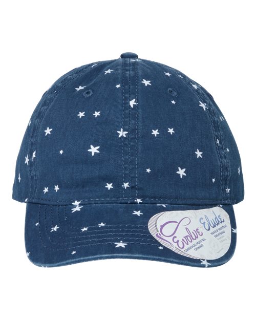 Infinity Her Women's Garment-Washed Fashion Print Cap - Infinity Her HATTIE Infinity Her Navy/ White Stars Adjustable