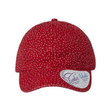 Infinity Her Women's Garment-Washed Fashion Print Cap - Infinity Her HATTIE Infinity Her Red/ White Polka Dots Adjustable