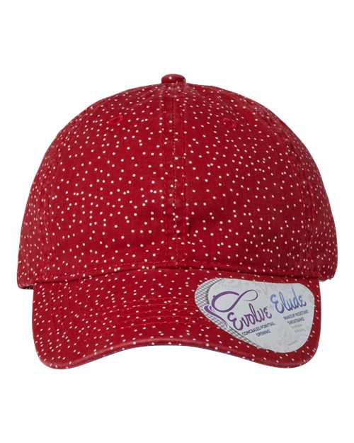 Infinity Her Women's Garment-Washed Fashion Print Cap - Infinity Her HATTIE Infinity Her Red/ White Polka Dots Adjustable