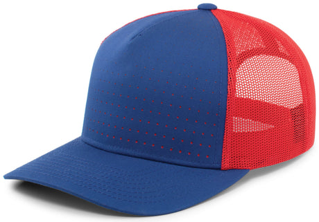 Pacific Headwear Perforated 5-Panel Trucker Snapback Cap 105P