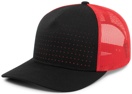 Pacific Headwear Perforated 5-Panel Trucker Snapback Cap 105P