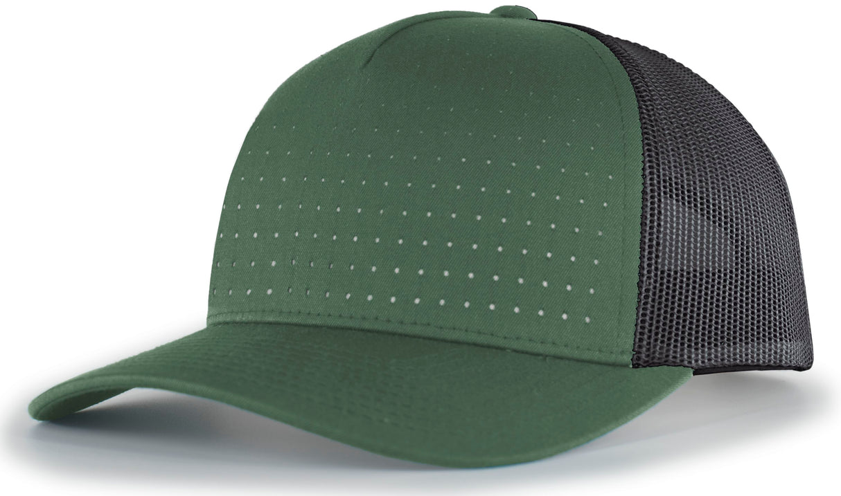 Pacific Headwear Perforated 5-Panel Trucker Snapback Cap 105P