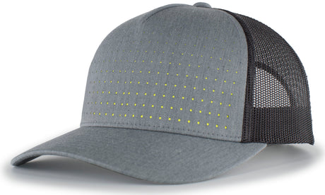 Pacific Headwear Perforated 5-Panel Trucker Snapback Cap 105P
