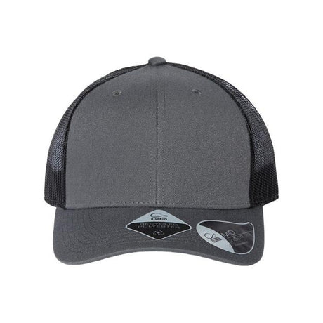 Atlantis Headwear Sustainable Trucker Cap - Atlantis Headwear BRYCE Atlantis Headwear Dark Grey/ Black Adjustable