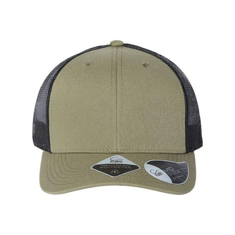 Atlantis Headwear Sustainable Trucker Cap - Atlantis Headwear BRYCE Atlantis Headwear Olive/ Black Adjustable
