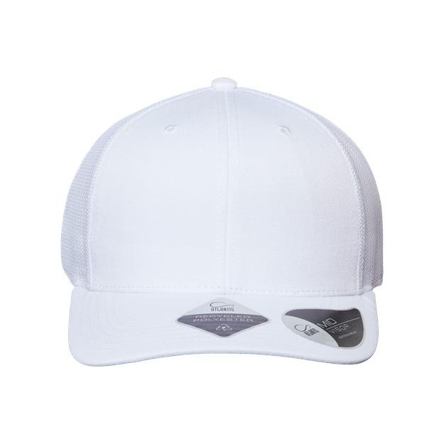 Atlantis Headwear Sustainable Trucker Cap - Atlantis Headwear BRYCE Atlantis Headwear White/ White Adjustable
