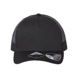 Atlantis Headwear Sustainable Five-Panel Trucker Cap - Atlantis Headwear ZION Atlantis Headwear Black/ Black Adjustable