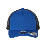Atlantis Headwear Sustainable Five-Panel Trucker Cap - Atlantis Headwear ZION Atlantis Headwear Royal/ Black Adjustable