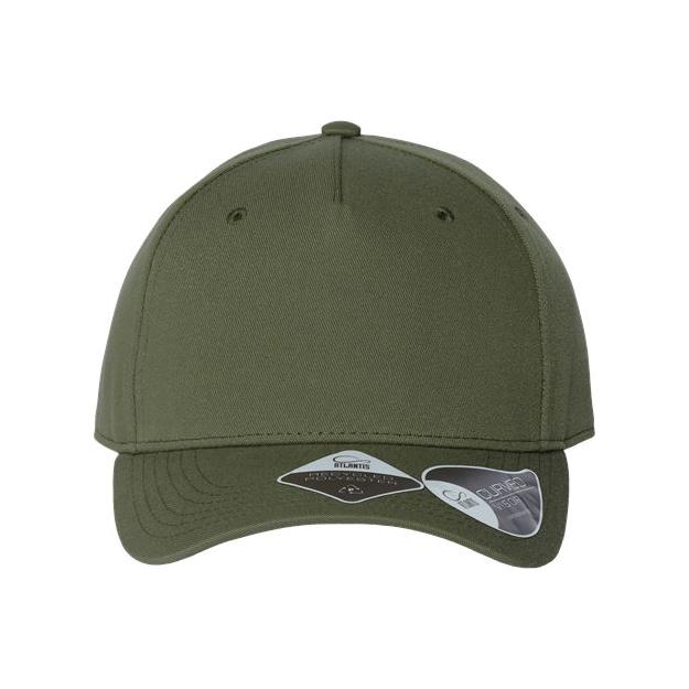 Atlantis Headwear Sustainable Five-Panel Cap - Atlantis Headwear FIJI Atlantis Headwear Olive Adjustable