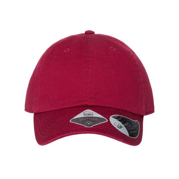 Atlantis Headwear Sustainable Dad Hat - Atlantis Headwear FRASER Atlantis Headwear Cardinal Red Adjustable