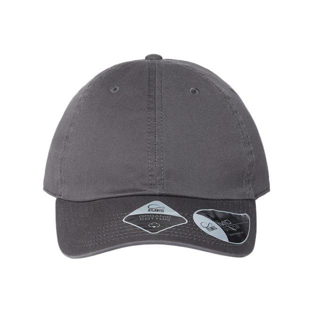 Atlantis Headwear Sustainable Dad Hat - Atlantis Headwear FRASER Atlantis Headwear Dark Grey Adjustable