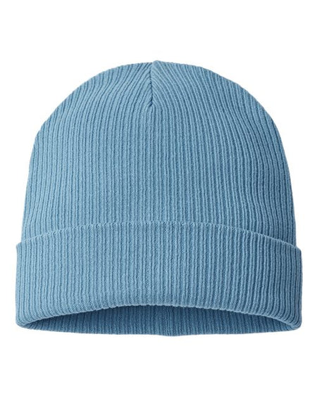 Atlantis Headwear Sustainable Cuffed Beanie - Atlantis Headwear NELSON Atlantis Headwear Light Avio Blue One Size