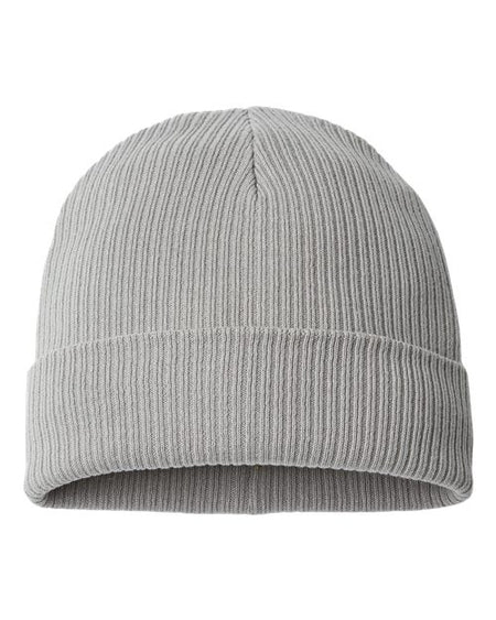 Atlantis Headwear Sustainable Cuffed Beanie - Atlantis Headwear NELSON Atlantis Headwear Light Grey One Size