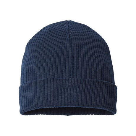 Atlantis Headwear Sustainable Cuffed Beanie - Atlantis Headwear NELSON Atlantis Headwear Navy One Size