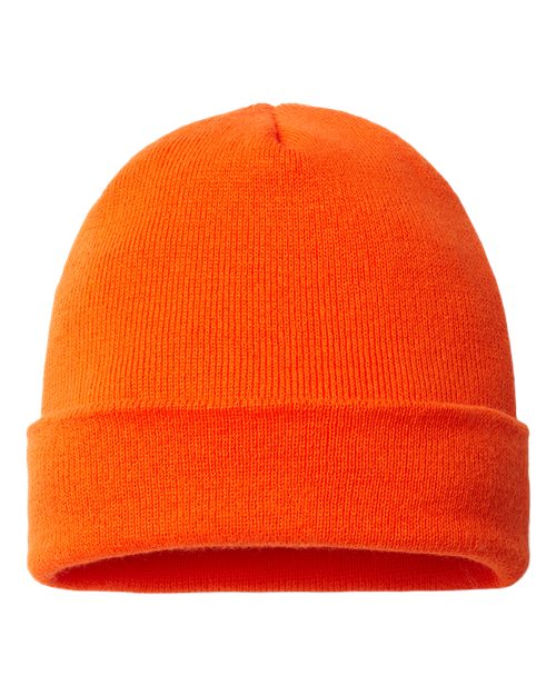 CAP AMERICA USA-Made 12" Cuffed Beanie - CAP AMERICA TKN24 CAP AMERICA Deep Orange One Size