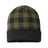 CAP AMERICA USA-Made Plaid Beanie - CAP AMERICA RKP12 CAP AMERICA Olive Green/ Black One Size