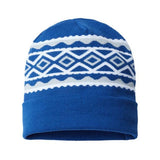 CAP AMERICA USA- Made Diamond Cuffed Beanie - CAP AMERICA RKD12 CAP AMERICA True Royal/ Silver One Size