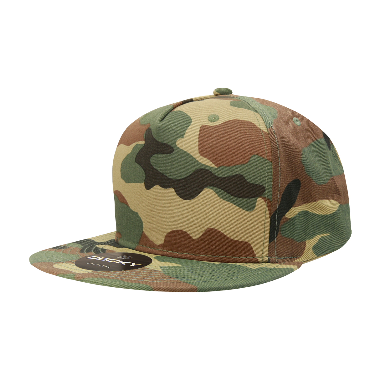Decky 5 Panel High Profile Structured Cotton Blend Snapback | Decky 1064