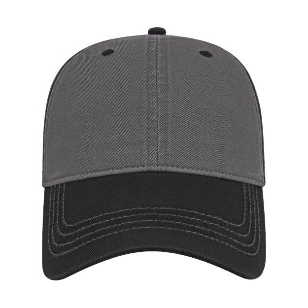 CAP AMERICA Relaxed Golf Dad Hat - CAP AMERICA i1002 CAP AMERICA Dark Grey/ Black Adjustable