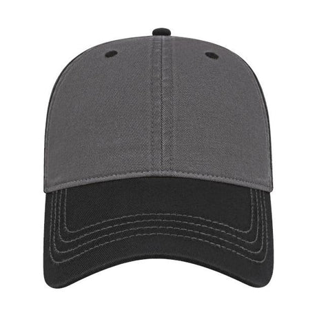 CAP AMERICA Relaxed Golf Dad Hat - CAP AMERICA i1002 CAP AMERICA Dark Grey/ Black Adjustable