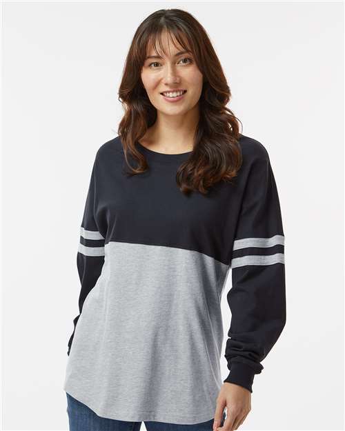 Boxercraft Women's Pom Pom Long Sleeve Jersey T-Shirt - Boxercraft BW3514