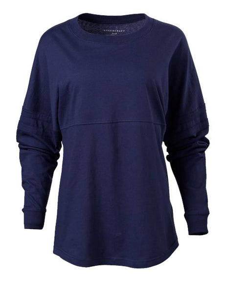 Boxercraft Women's Pom Pom Long Sleeve Jersey T-Shirt - Boxercraft BW3514