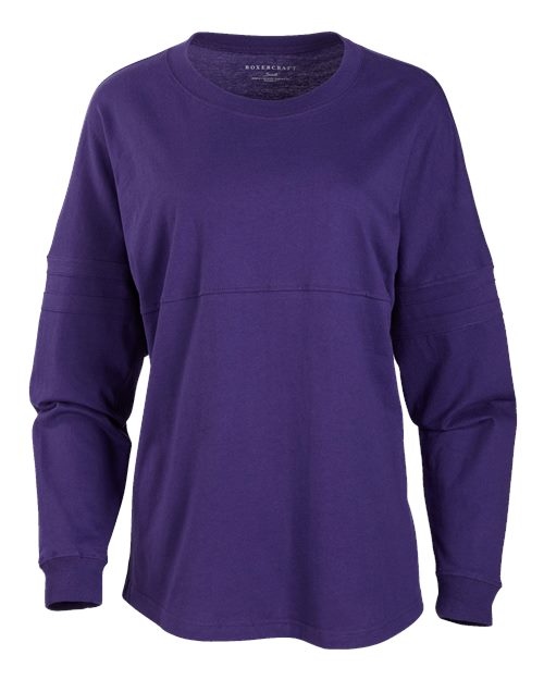Boxercraft Women's Pom Pom Long Sleeve Jersey T-Shirt - Boxercraft BW3514