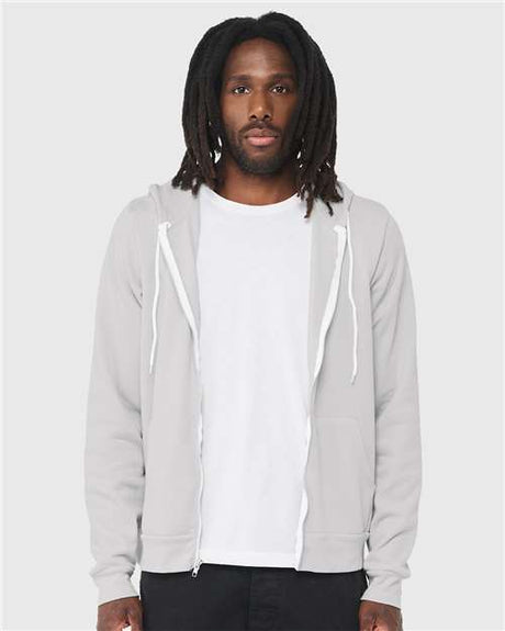 Bella + Canvas 3739 Unisex Sponge Fleece Full-Zip Hoodie Sweatshirt