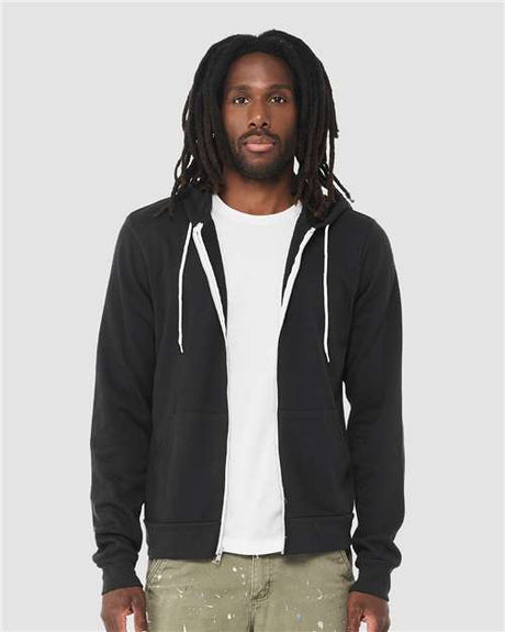 Bella + Canvas 3739 Unisex Sponge Fleece Full-Zip Hoodie Sweatshirt
