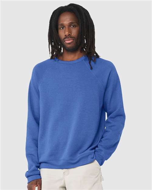 Bella + Canvas 3901 Unisex Sponge Fleece Raglan Crewneck Sweatshirt