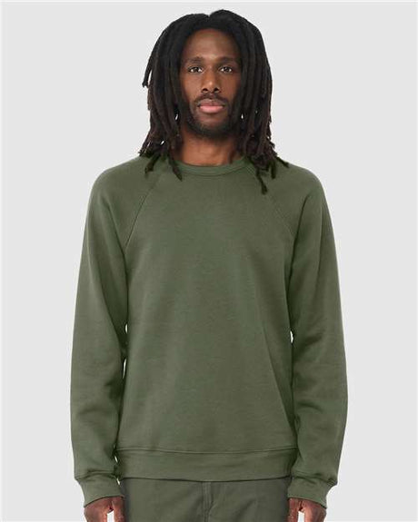 Bella + Canvas 3901 Unisex Sponge Fleece Raglan Crewneck Sweatshirt