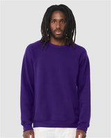 Bella + Canvas 3901 Unisex Sponge Fleece Raglan Crewneck Sweatshirt
