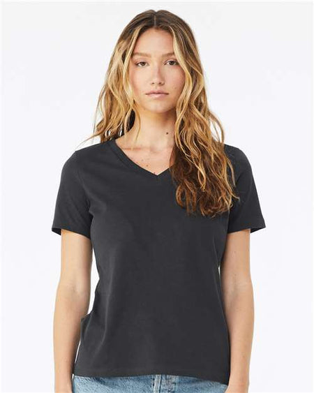 BELLA + CANVAS Women’s Relaxed Jersey V-Neck Tee - BELLA + CANVAS 6405 BELLA + CANVAS Dark Grey S