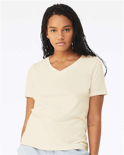 BELLA + CANVAS Women’s Relaxed Jersey V-Neck Tee - BELLA + CANVAS 6405 BELLA + CANVAS Natural S