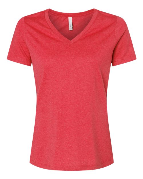 BELLA + CANVAS Women's Relaxed Heather CVC V-Neck Tee - BELLA + CANVAS 6405CVC BELLA + CANVAS Heather Red S