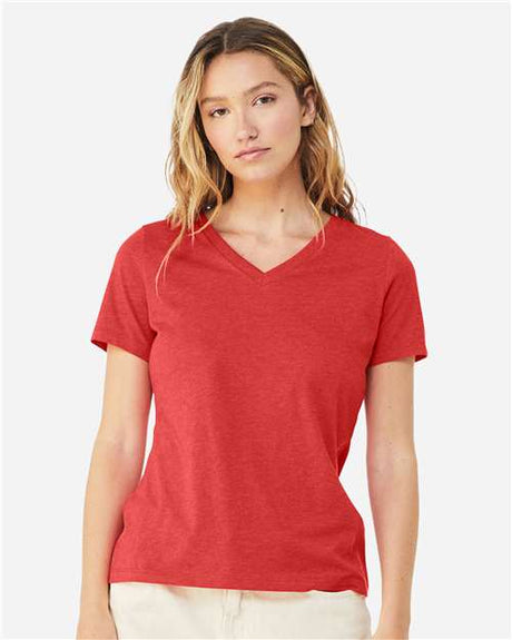 BELLA + CANVAS Women's Relaxed Heather CVC V-Neck Tee - BELLA + CANVAS 6405CVC