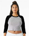 Bella + Canvas 1200 Women's Micro Rib Three-Quarter Raglan Sleeve Baby Tee