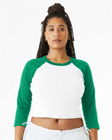 Bella + Canvas 1200 Women's Micro Rib Three-Quarter Raglan Sleeve Baby Tee