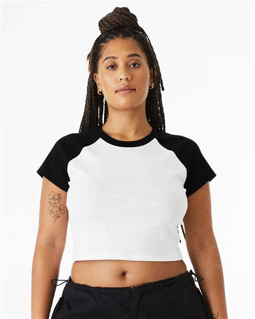 Bella + Canvas 1201 Women's Micro Rib Raglan Baby Tee