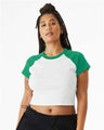 BELLA + CANVAS Women's Micro Rib Raglan Baby Tee - BELLA + CANVAS 1201