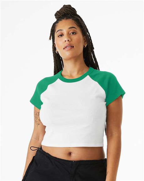 Bella + Canvas 1201 Women's Micro Rib Raglan Baby Tee