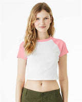 BELLA + CANVAS Women's Micro Rib Raglan Baby Tee - BELLA + CANVAS 1201