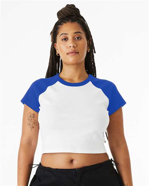 Bella + Canvas 1201 Women's Micro Rib Raglan Baby Tee