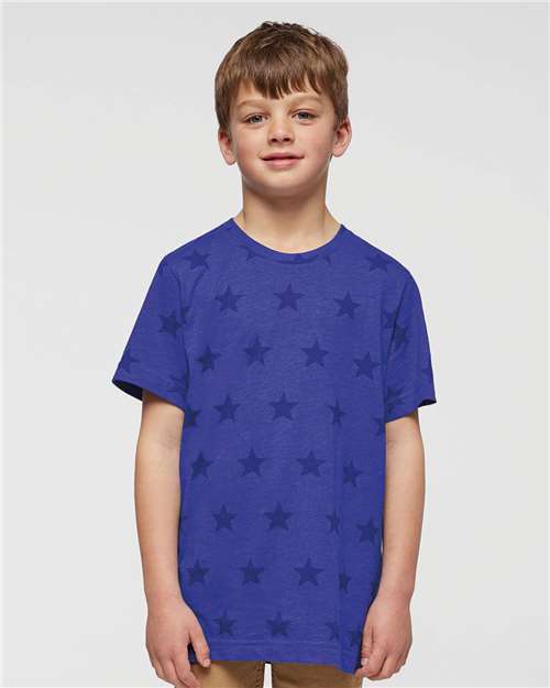 Code Five Youth Star Print Tee - Code Five 2229 Code Five Royal Star XS