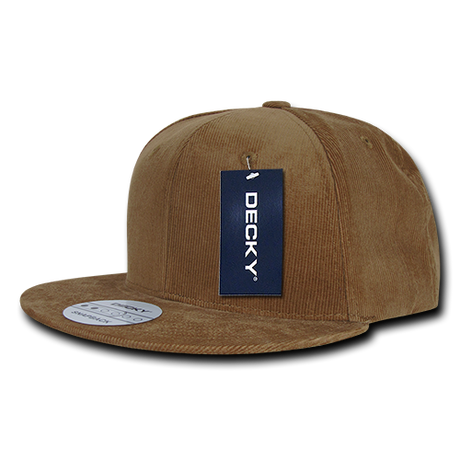 Decky 6 Panel High Profile Structured Corduroy Snapback | Decky 1076