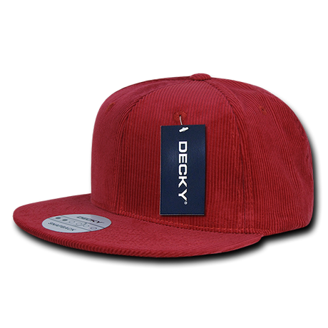 Decky 6 Panel High Profile Structured Corduroy Snapback | Decky 1076