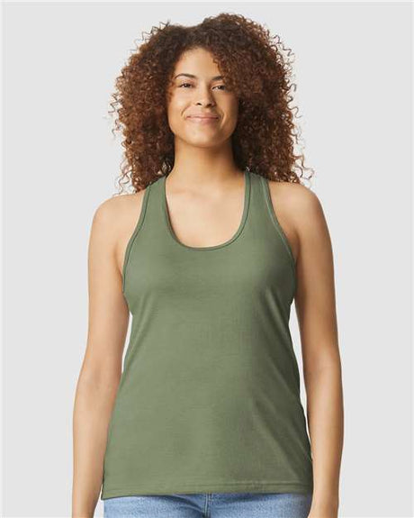 Gildan 64220LCVC Women's Softstyle CVC Racerback Tank Top