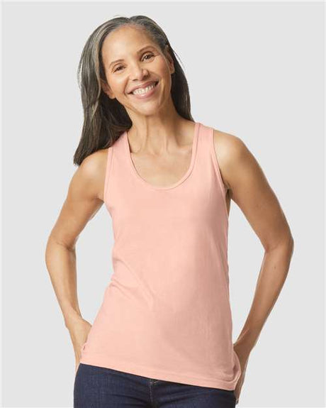 Gildan 64220LCVC Women's Softstyle CVC Racerback Tank Top