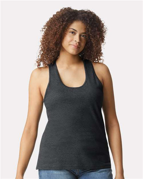 Gildan 64220LCVC Women's Softstyle CVC Racerback Tank Top